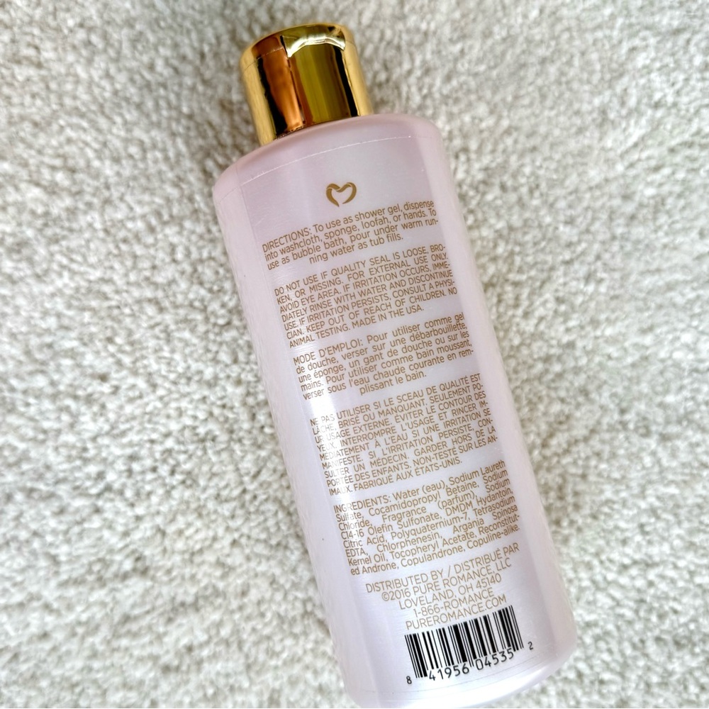 PURE ROMANCE SKINNY DIP Love Story Shower Gel and Bubble Bath Amber Vanilla NEW - Picture 2 of 3
